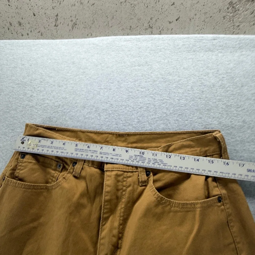 Levis 505 Regular Fit Straight Leg Pants Mens 32x30 Brown Cotton Workwear Casual